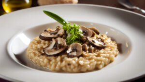 Risotto de Cebada con Setas y Espárragos